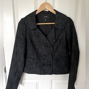 Jacob Double Breasted Blazer, Small, Charcoal.